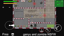 ganyu and zombie NSFW (free game itchio) Shooter, Survival, 2D, Adult, Erotic, Shoot 'Em Up, Singleplayer, Top down shooter, Unity, Zombies